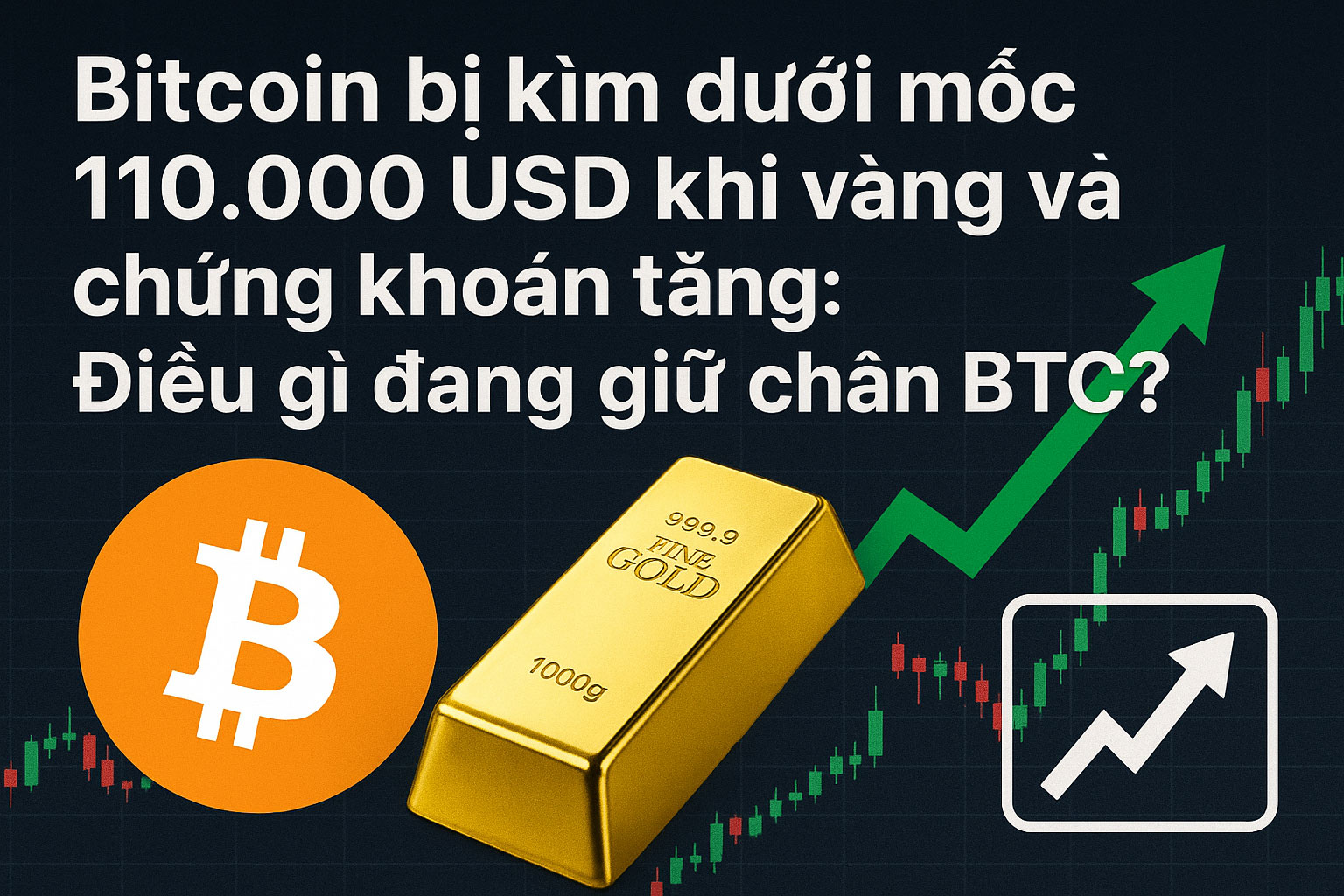 Bitcoin bị kìm dưới mốc 110.000 USD khi vàng và chứng khoán tăng: Điều gì đang giữ chân BTC?